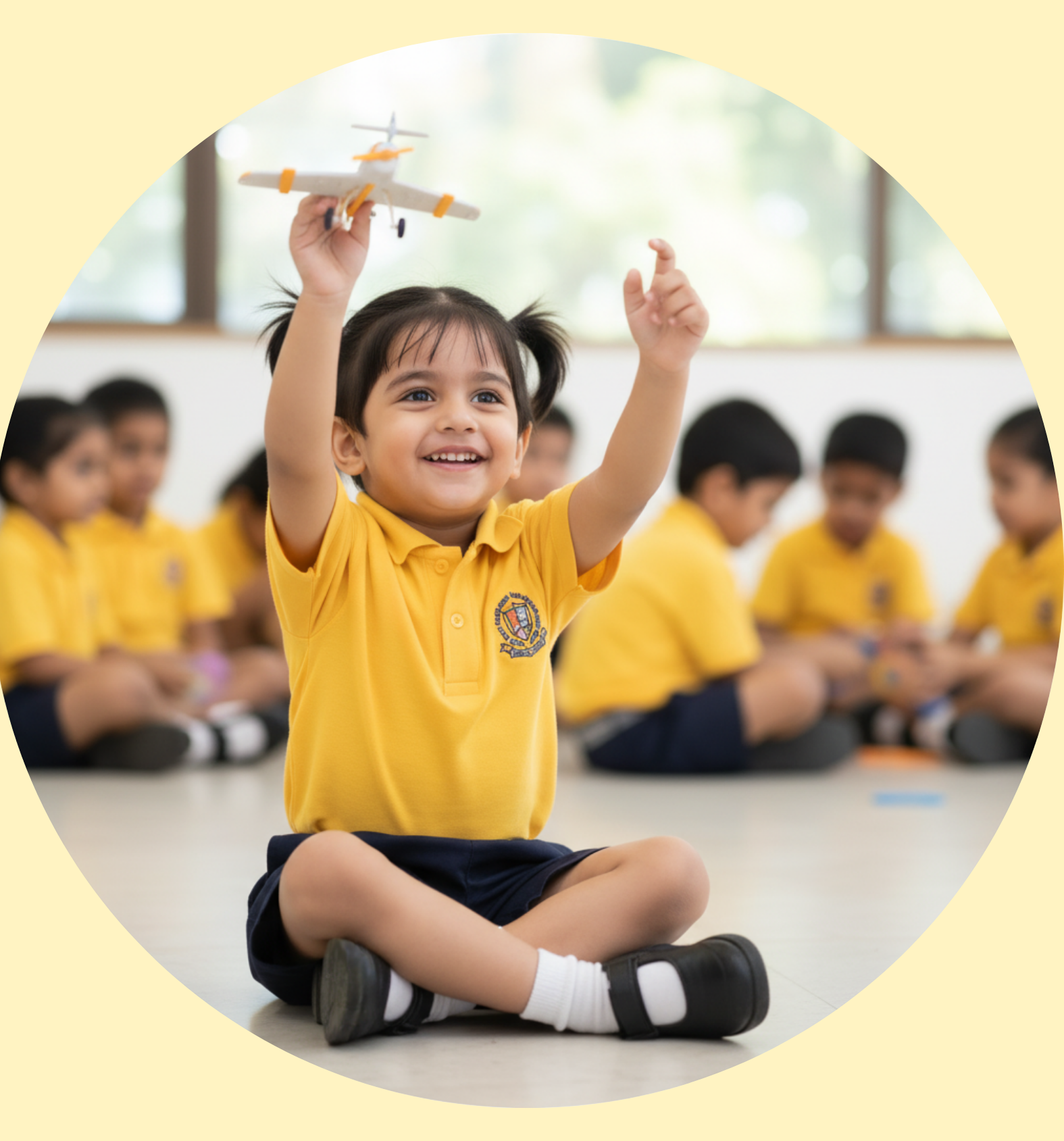Happy child at Kidzee preschool
